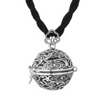 990 Pure Silver Openwork Perfume Ball Pendant